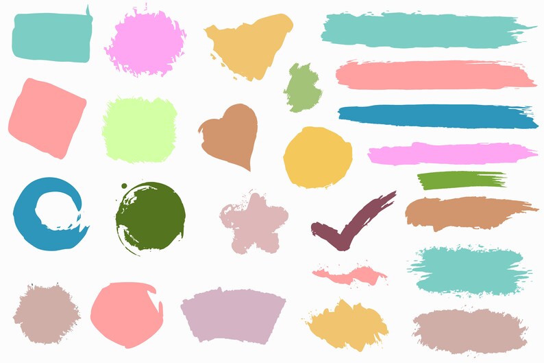 Gold Paint Brush Stroke Svg, Water Color Shapes, Paint Splash