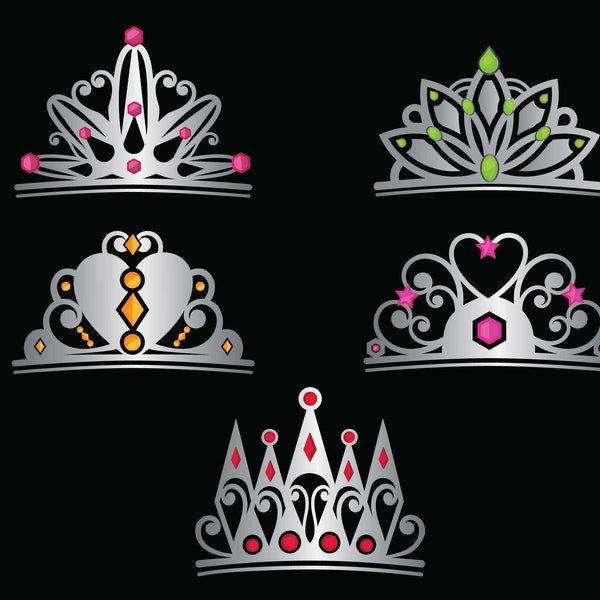 silver Tiara svg, princess svg, crown svg, princess tiara svg, Royal Crown SVG, King Crown SVG, Queen Crown SVG, Princess Tiara eps