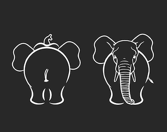 elephant svg , elephant eps, elephant silhouette, elephant clipart, elephant vector, elephant outline svg, elephant front side and back eps