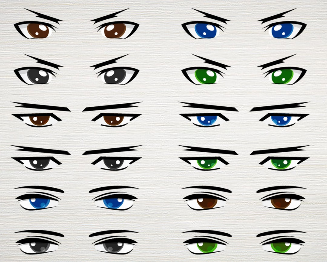 Eyes Svg Cartoon Anime Eye Eps Vector Eye Angry (Instant Download) 