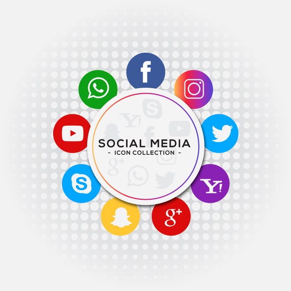 Free Vector  Social media icons background