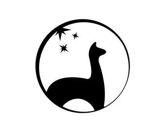 Alpaca Silhouette SVG, Alpaca Design eps, Alpaca Silhouette, Alpaca Vector, Alpaca Cut File, Alpaca Shape,  Alpaca logo Design