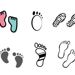 Fußabdruck svg, Fußabdruck Clipart Sammlung, Füße SVG, BabyFüße SVG, BabyFüße, Baby Fußabdrücke Vektor Design, Schuh Fußabdruck