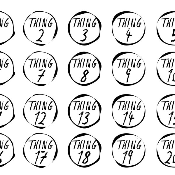 Thing 1 to Thing 20 SVG, Thing eps, Thing family svg, Thing Digital Download,  Thing SVG files for cricut