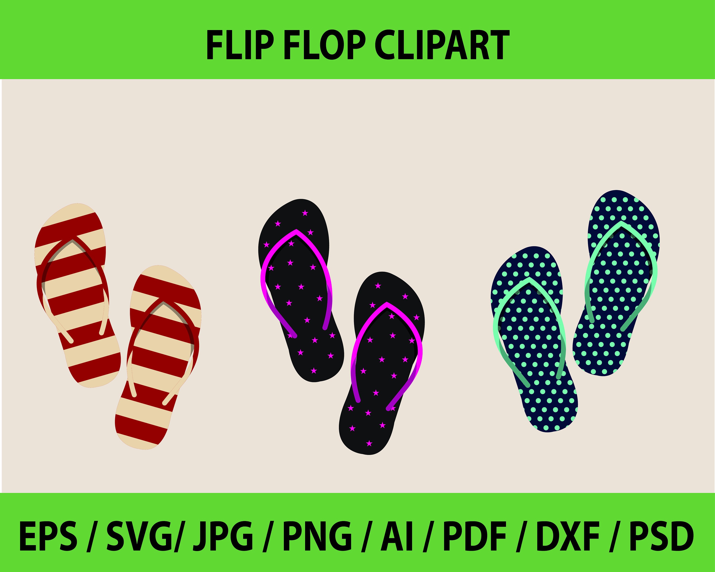 Flip Flops Svg, Sandals Svg, Sandals Clipart, Flip Flop Eps, Sandle Png