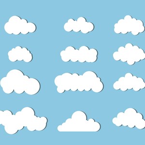 Download Cloud With Snow Graphic Cloud Svg Cloud Clipart Fantasy Etsy