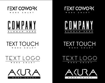 text logo svg, editable text logo template eps, Edit Yourself Logo,  DIY Logo, Premade Logo Design, Simple Logo