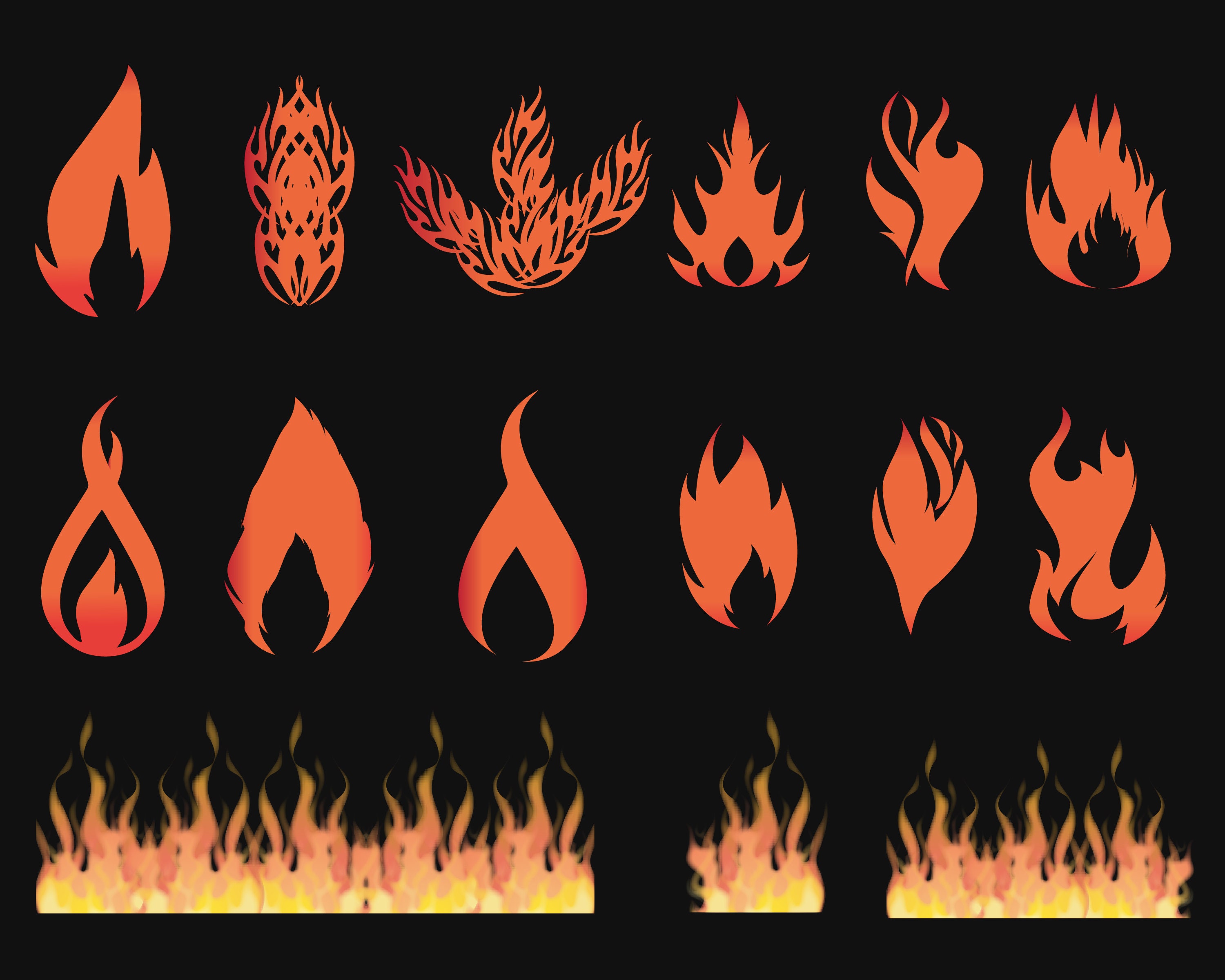 Fire Svg Flame Svg Fire Clipart Fire Vector Fire - Etsy