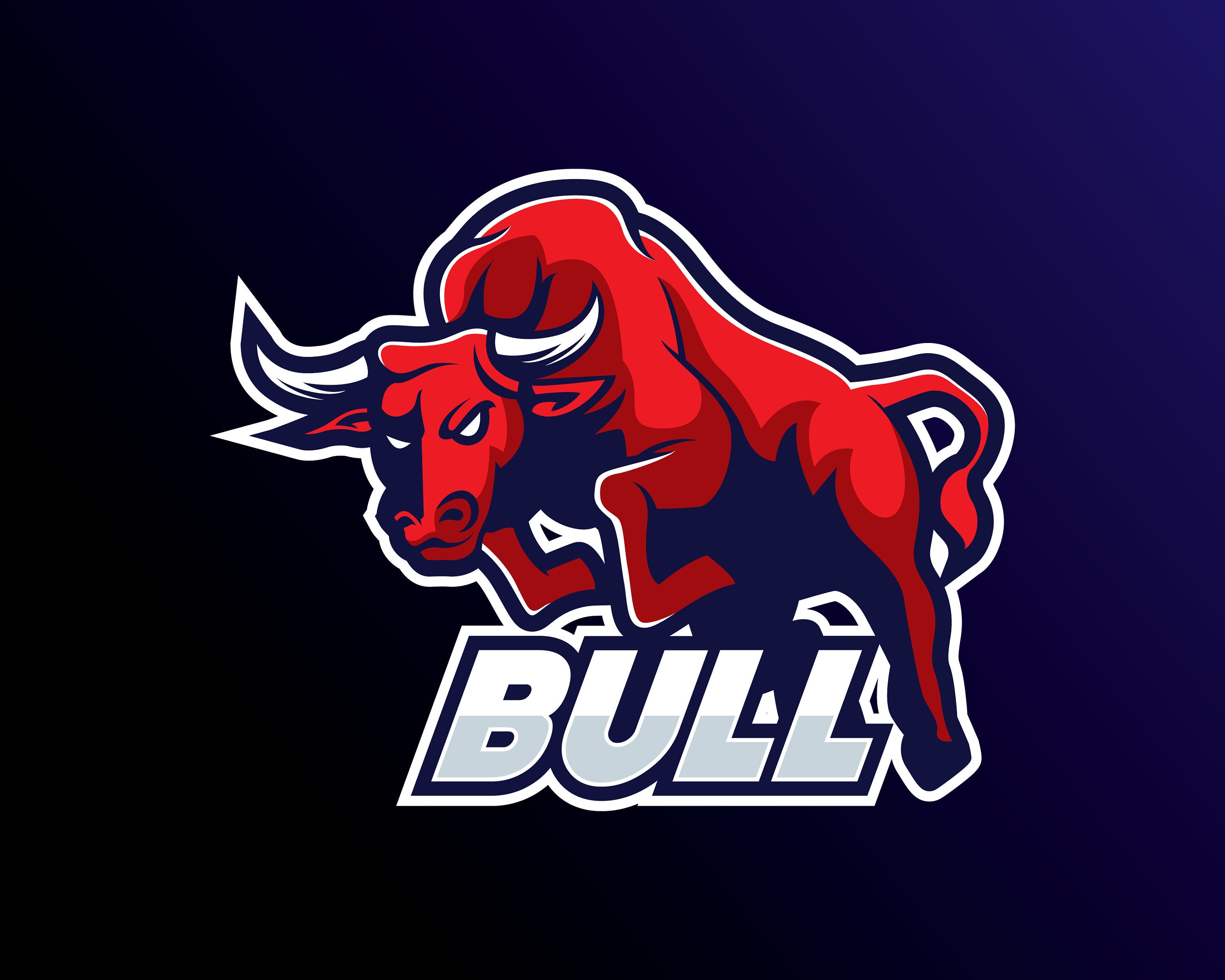 Bull clipart bull mascot logo bull svg bull cartoon icon design