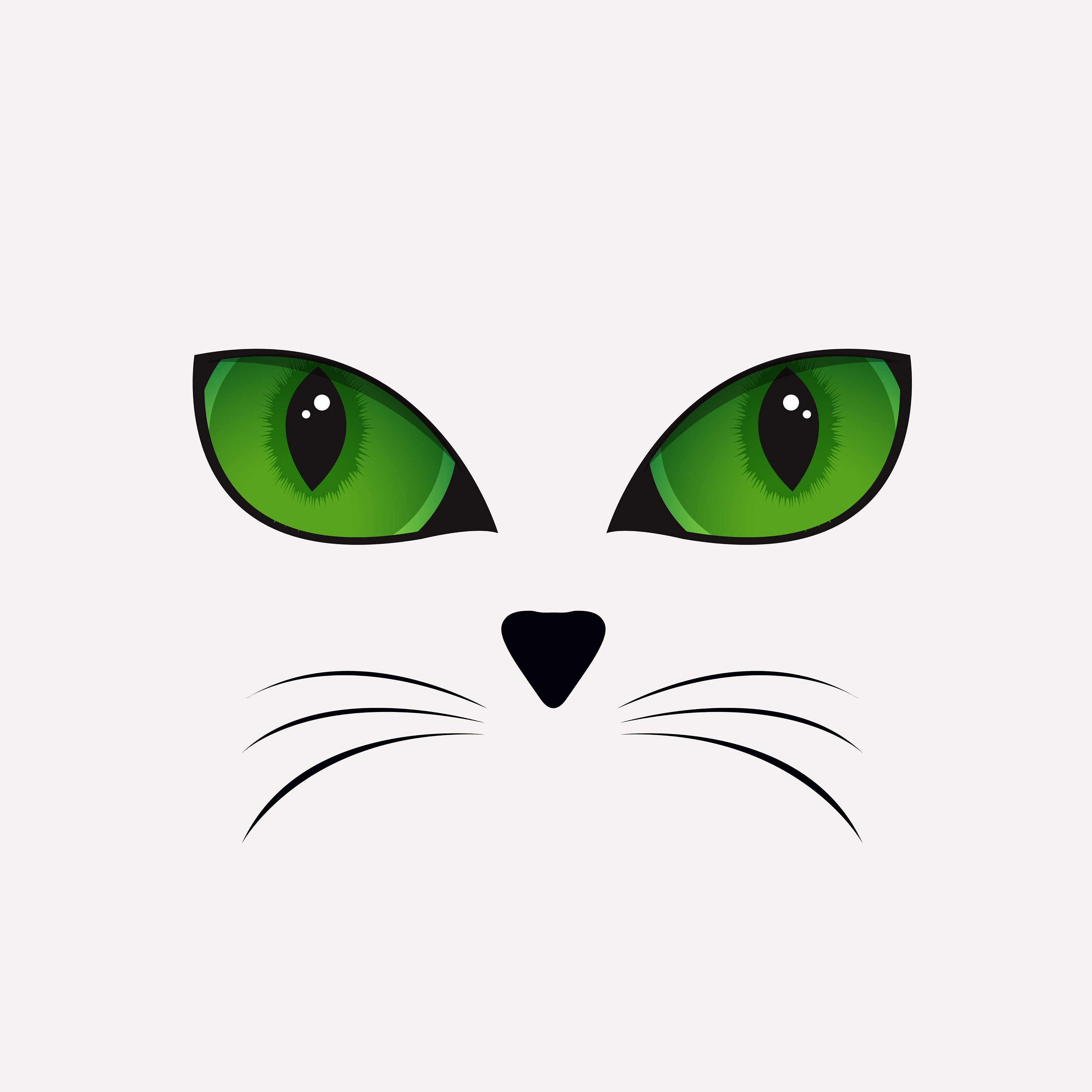 Katzengesicht Vektor, Niedliche Katze, Katzenaugen, Anime Augen, bunte  Katzenaugen Illustrationen, Katze Clipart, Tierauge Vektor -  Schweiz