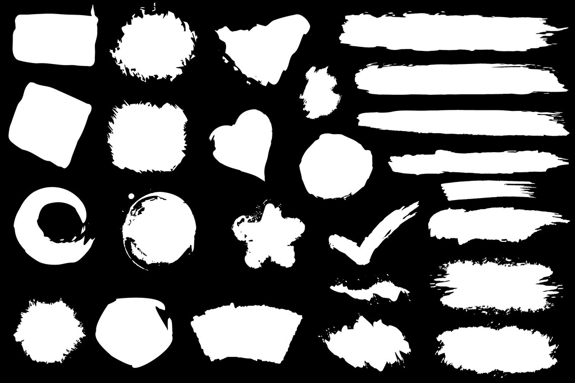 Gold Paint Brush Stroke Svg, Water Color Shapes, Paint Splash