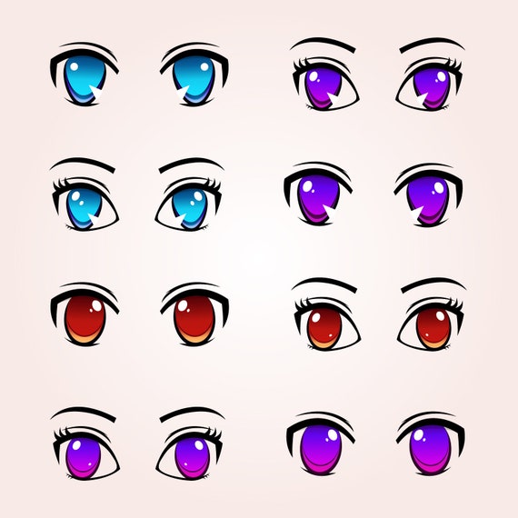 Anime Eyes Svg, Crying eyes Svg, Cartoon eye Eps, Png, Dxf