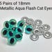18 mm cat eyes safety eyes - 5 pairs - handpainted - metallic colours - Amigurumi safety eyes - plastic animal eyes - cat eyes - craft eye