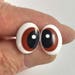 15mm x 11mm safety eyes - 1 pair - Amigurumi safety eyes - plastic eyes - oval Comic Eyes - printed eyes - funny eyes - Brown eyes