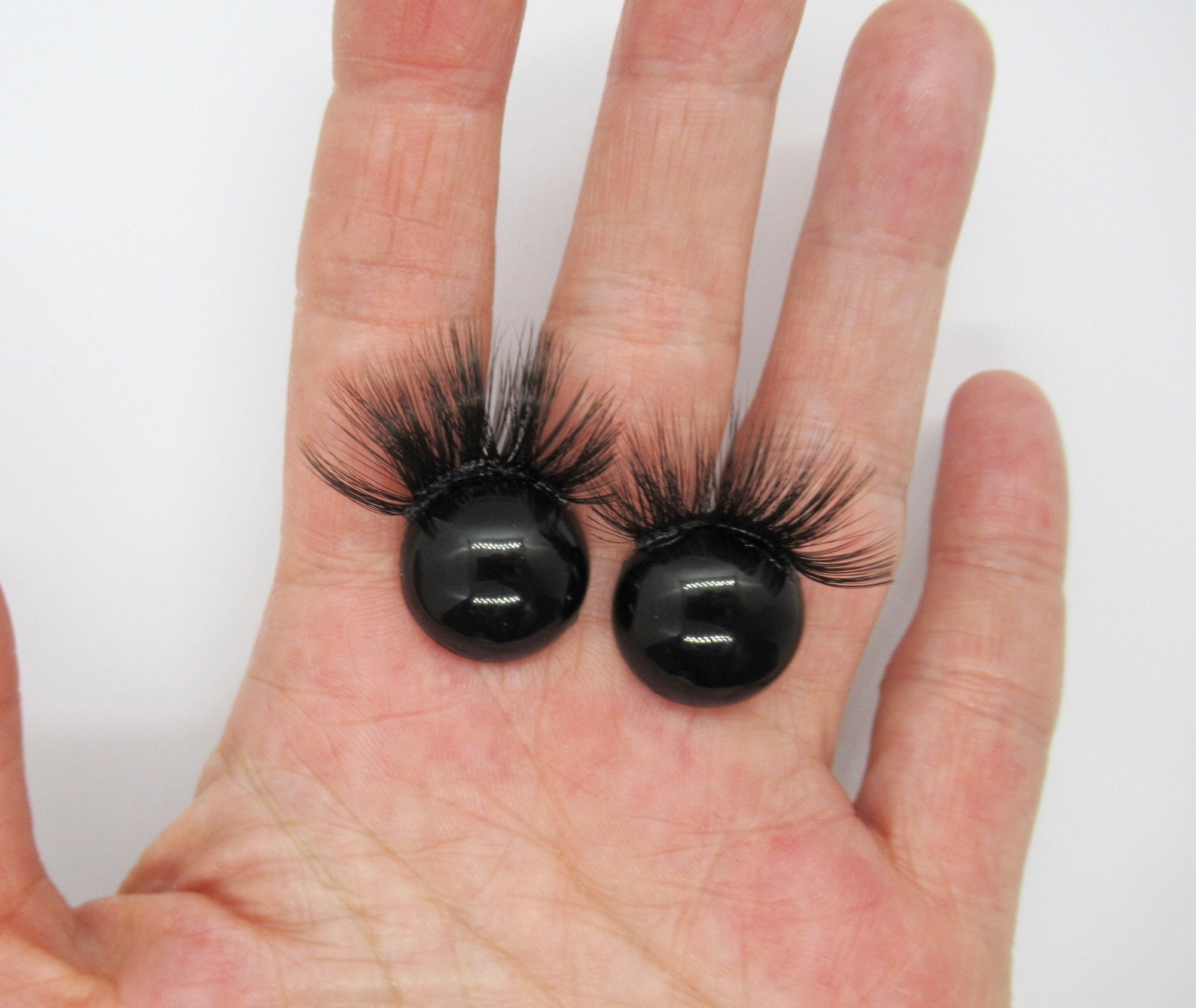 Safety Eyes With Eyelashes 18 Mm Black Safety Eyes Black Etsy UK