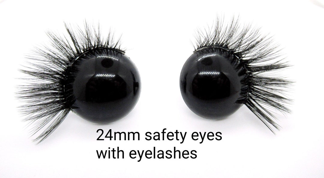 12mm Amigurumi Safety Eyes in Black Plastic for Doll, Toys
