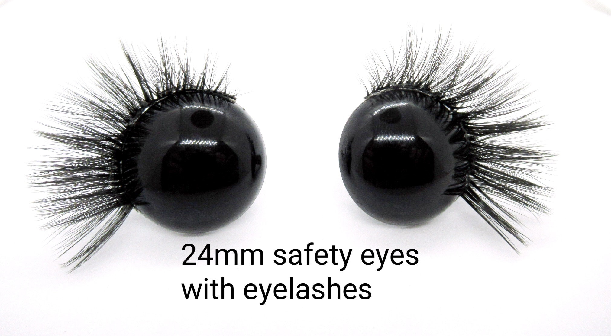 6mm Amigurumi Safety Eyes in Black Plastic for Doll Amigurumi