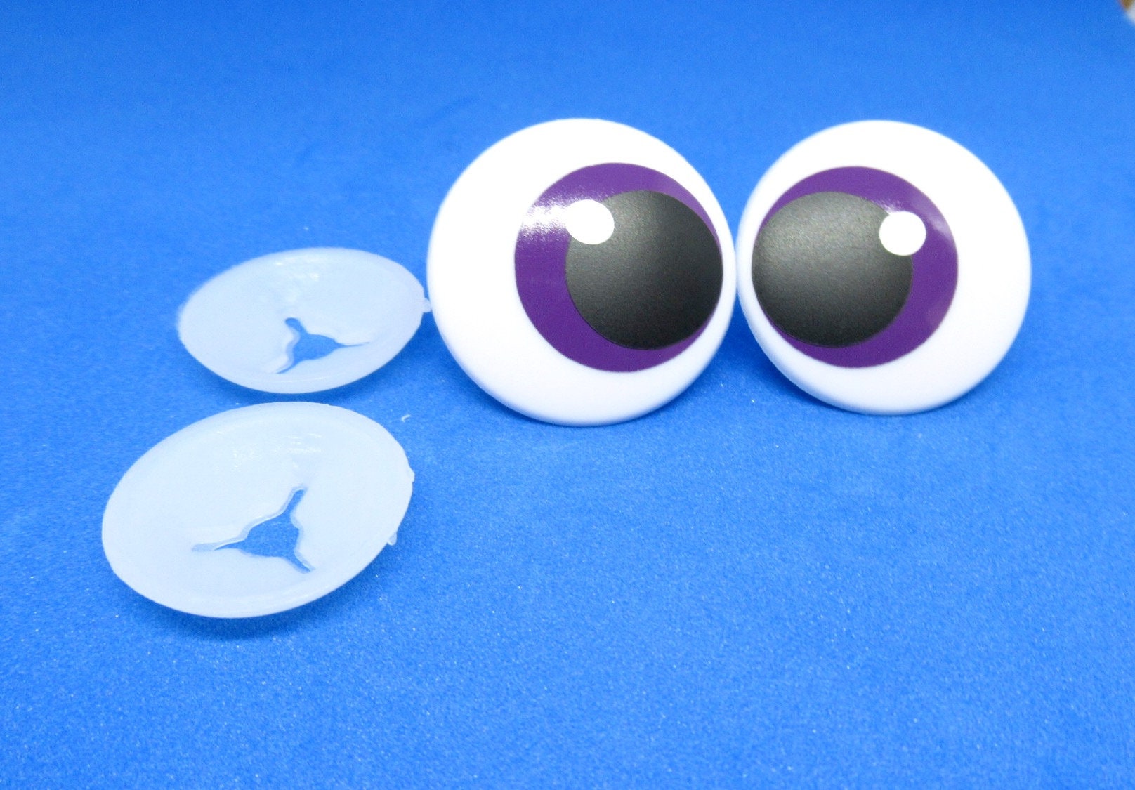 Large Safety Eyes 30 X 30mm Comical Eyes Funny Eyes Puppet Eyes Supplies  Toy Eyes Eyes on Posts With Washers for Toys 