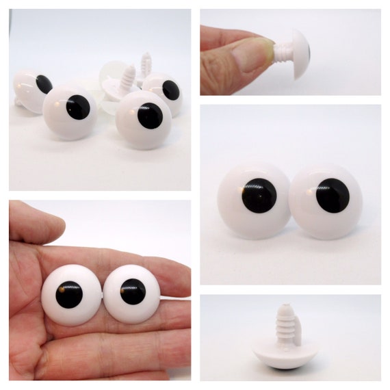 24mm Safety Eyes 3 Pairs Plastic Eyes Black and White Eyes Funny