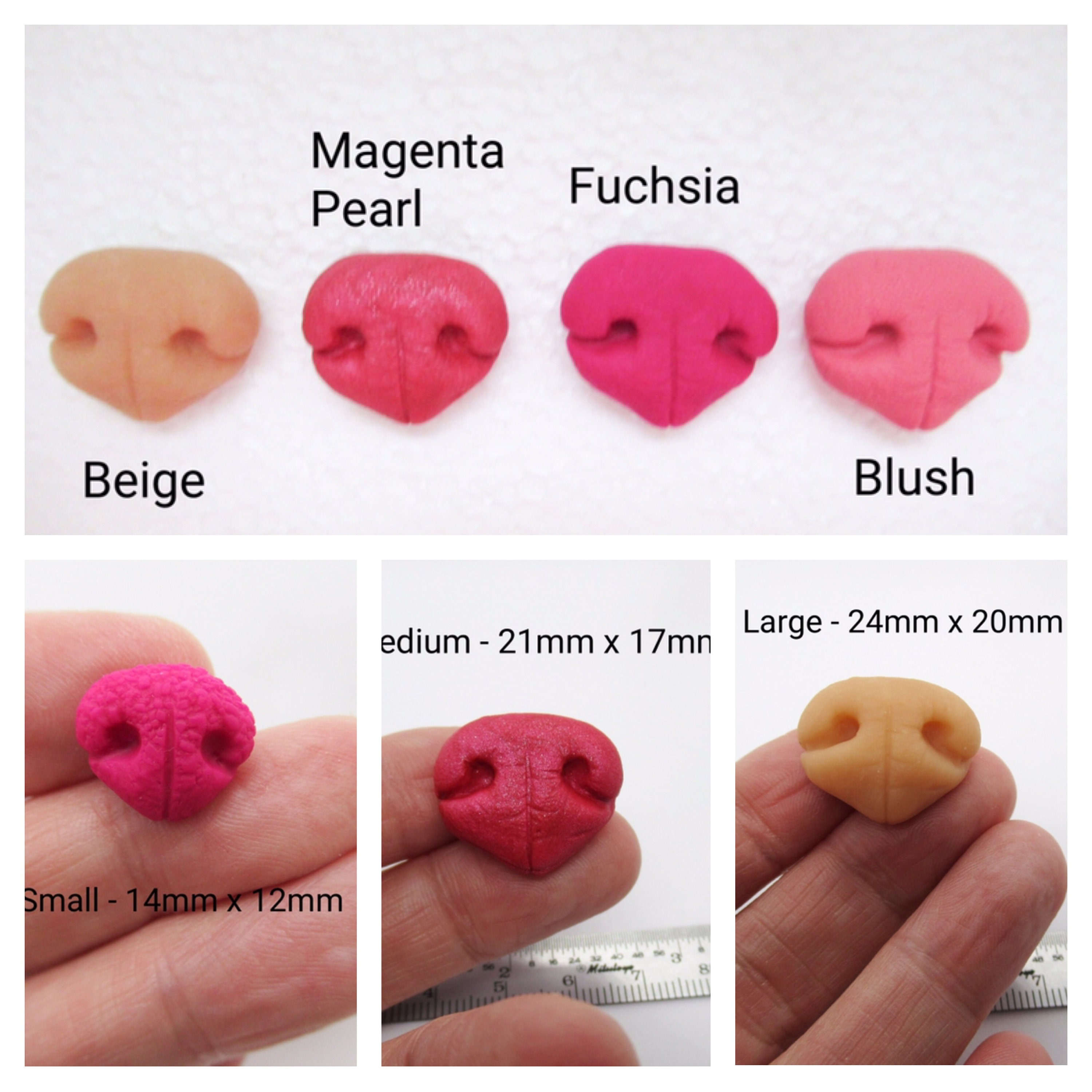 Polymer clay handmade nose for animals toy nose animal Etsy