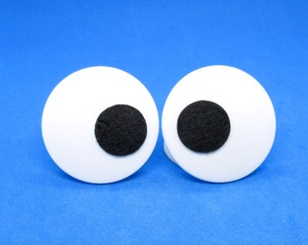 Large safety eyes - 40 x 40mm DIY pupil - funny eyes - Puppet eyes - supplies - toy eyes - eyes on posts with washers for toys