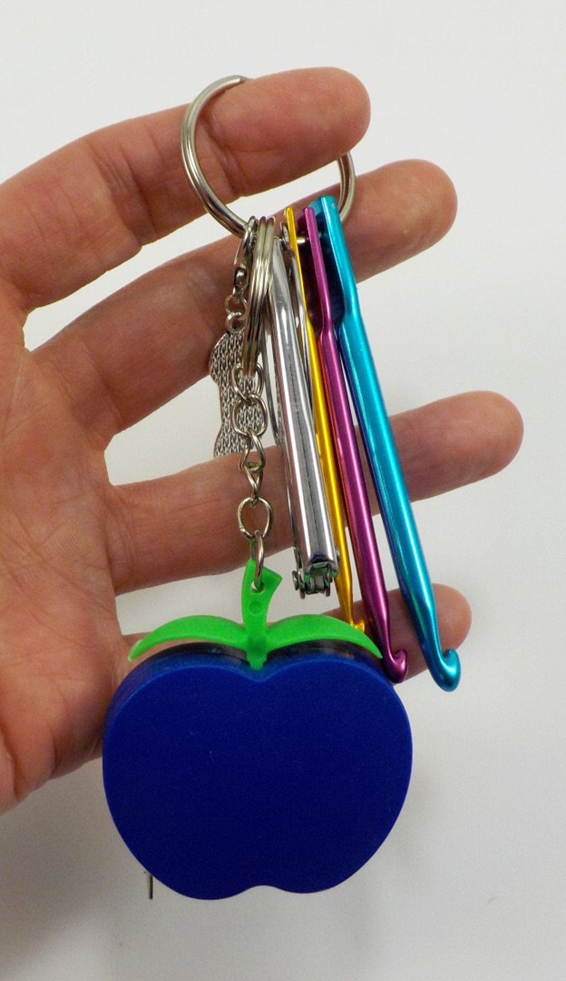 Crochet Hook Keychain Travel Crochet Kit Mini Crochet Hook Keyring