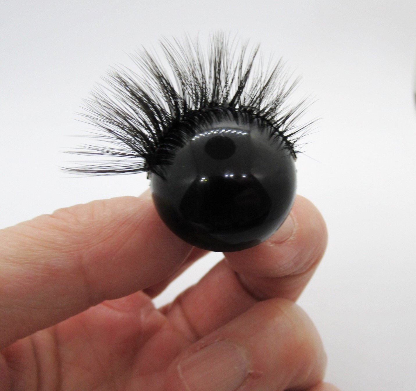 Safety Eyes With Eyelashes 24 Mm Black Safety Eyes Black Etsy