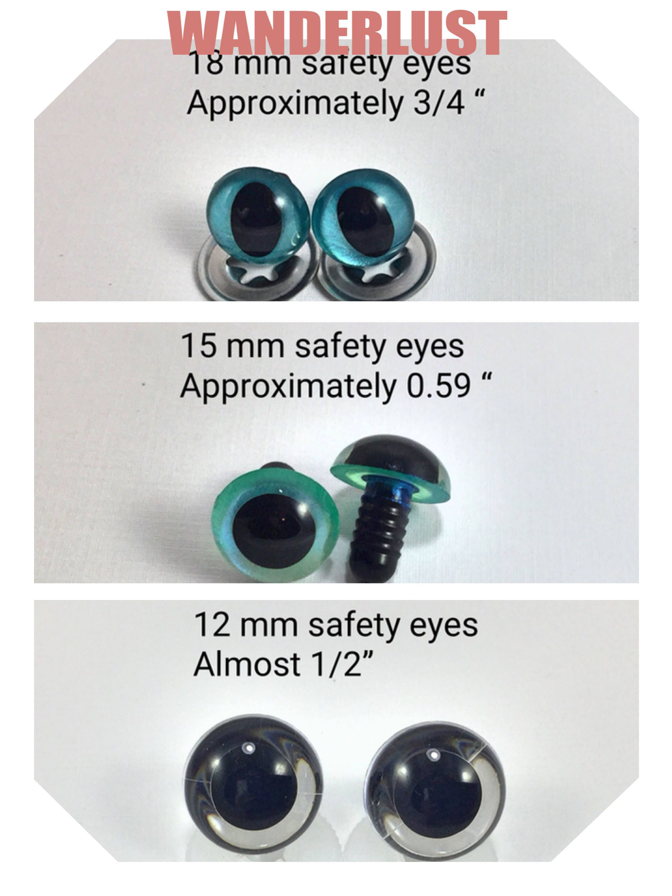 15 Mm Dark Brown Safety Eyes 5 Pairs Amigurumi Eyes Plastic Animal Eyes  Craft Eyes Teddy Bear Eyes Animal Eyes Safety Eyes 