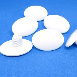 30 x 20mm White flat oval safety eyes - 3 pairs - Amigurumi Eyes - plastic animal eyes - craft eyes - teddy bear eyes - animal safety eyes