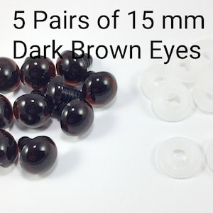 12.5mmx9.5mm Black Oval Safety Eyes/Plastic Eyes - 20 Pairs