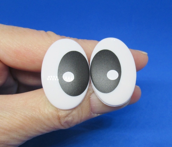 30mmx23mm Black Oval Safety Eyes/Plastic Eyes - 5 Pairs