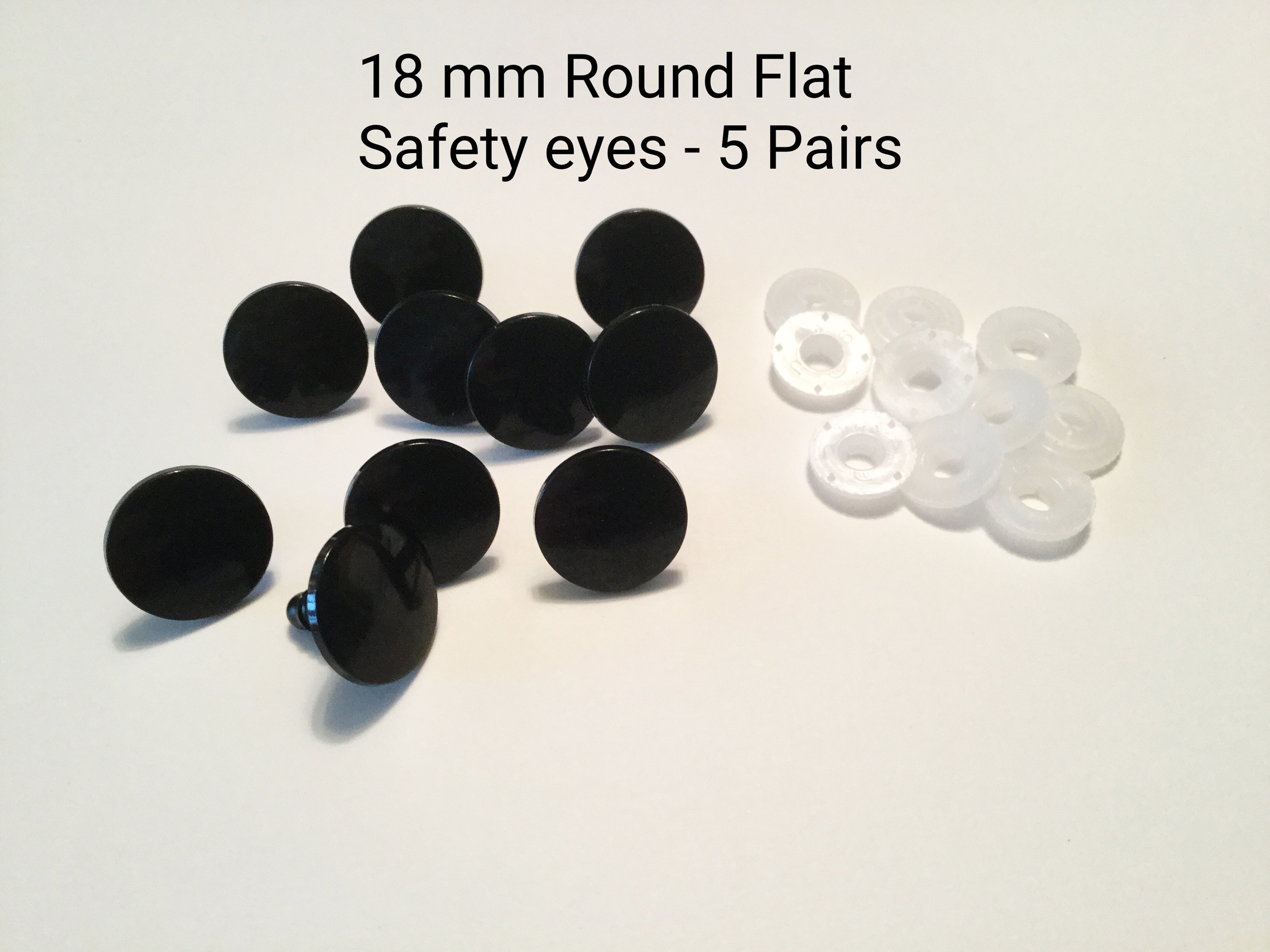 13mm Solid Black Oval Safety Eyes 5 Pairs Toy Eyes Plastic Animal Eyes  Teddy Bear Eyes Animal Eyes Safety Eyes 