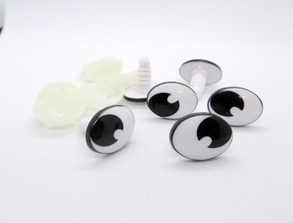 Comical Safety Eyes - 3 Pairs - Amigurumi Safety Eyes - Plastic