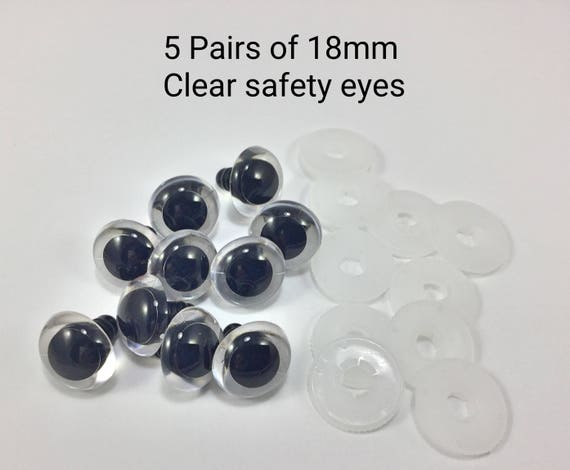 Safety Eyes Clear Plastic Craft Eyes