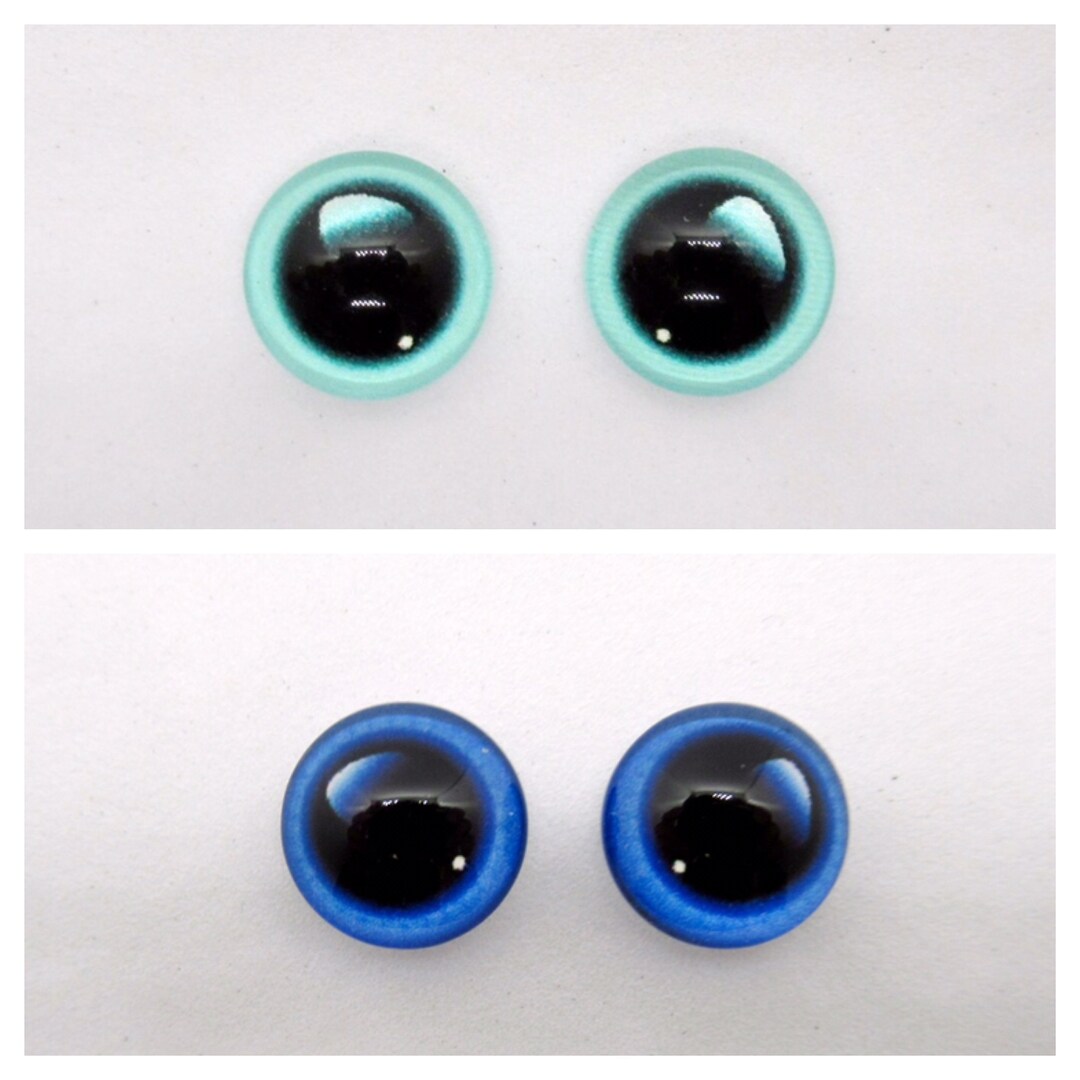 Googly Eyes For Crafts 10 Pairs 30mm Glow In Dark Glass Dinosaur Eyes - Round Dome Cabochons For DIY Crafts Glow In Dark Animal Eyes - Foto 11