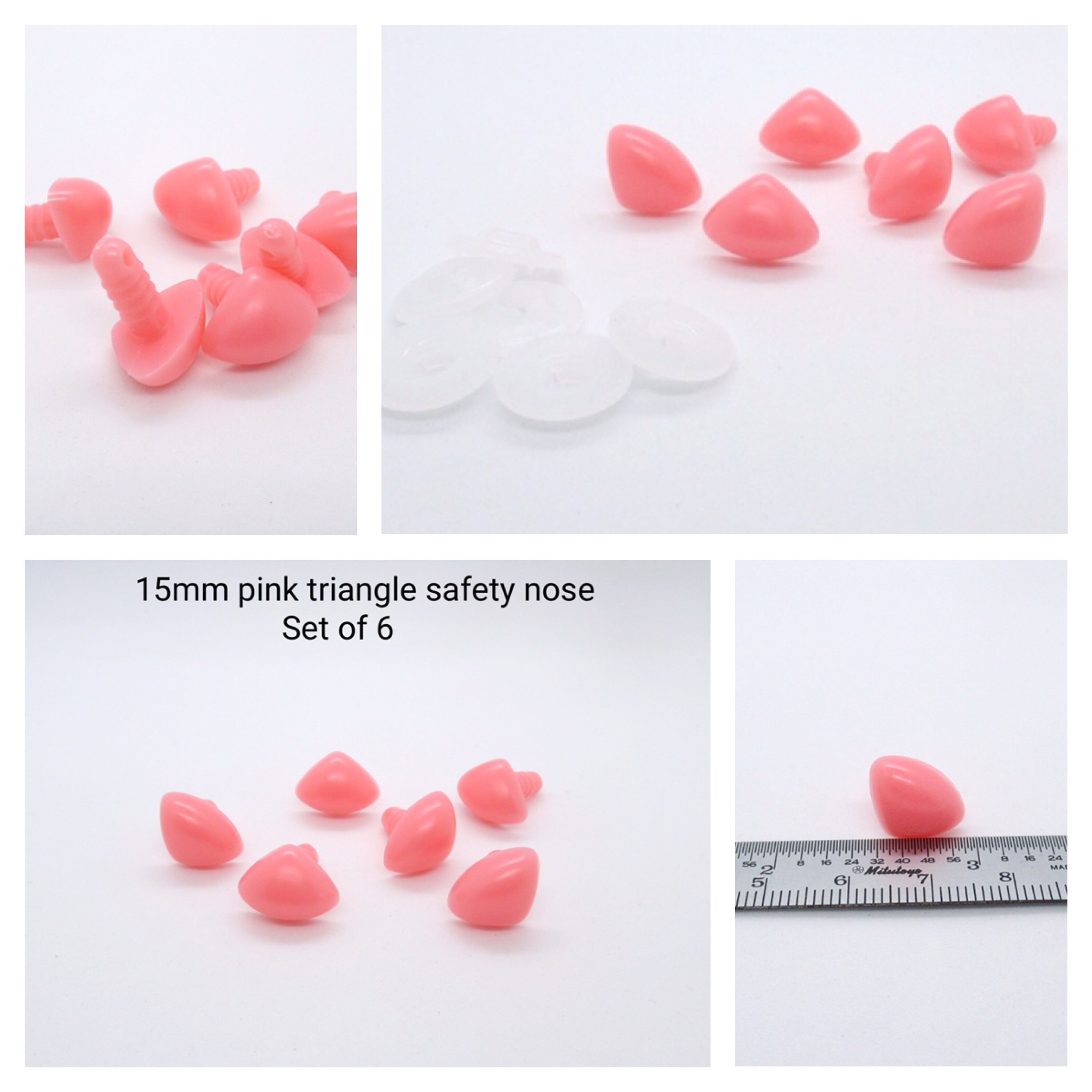 Pink Triangle Safety Noses for Amigurumi – Snacksies Handicraft