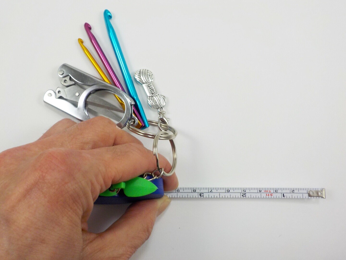 Crochet Hook Keychain Travel Crochet Kit Mini Crochet Hook Keyring