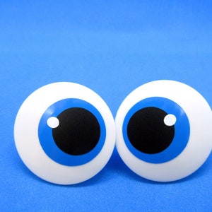 Large safety eyes - 30 x 30mm comical eyes  - funny eyes - Puppet eyes - supplies - toy eyes - eyes on posts with washers for toys