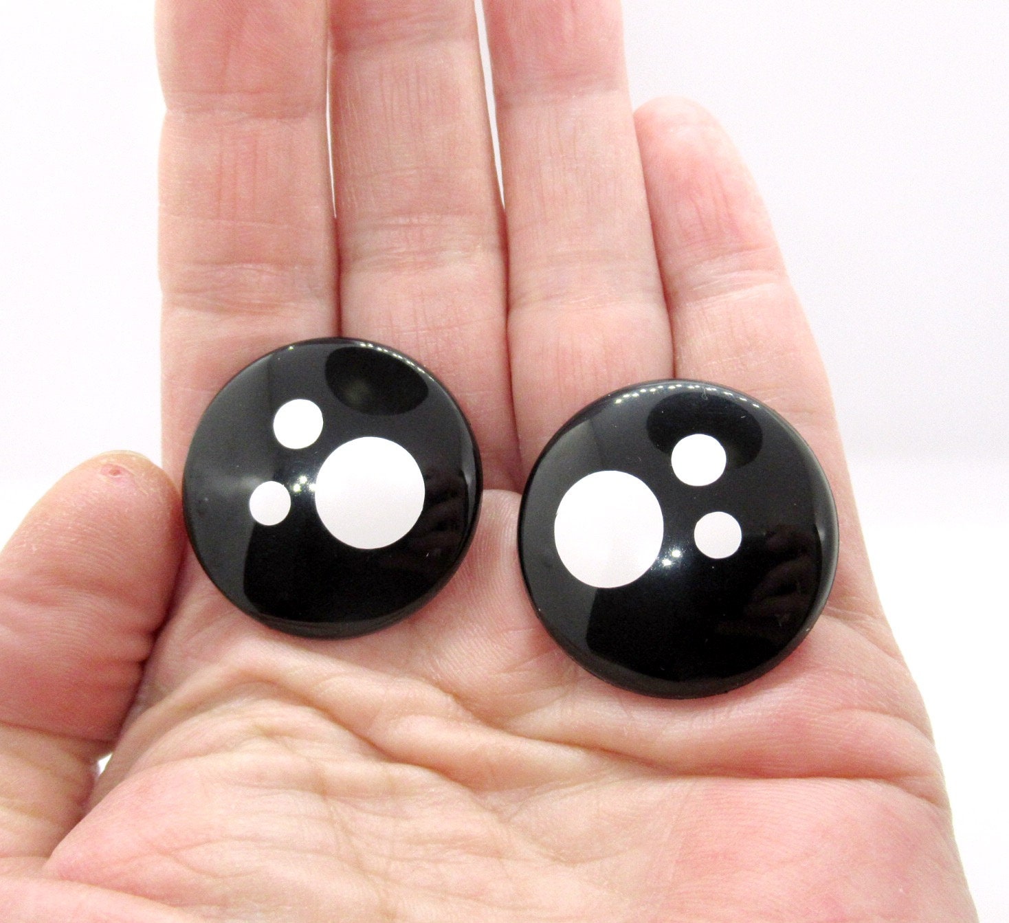 Black Safety Eyes 30mm Large Eyes Flat Eyes Kawaii Style Eyes