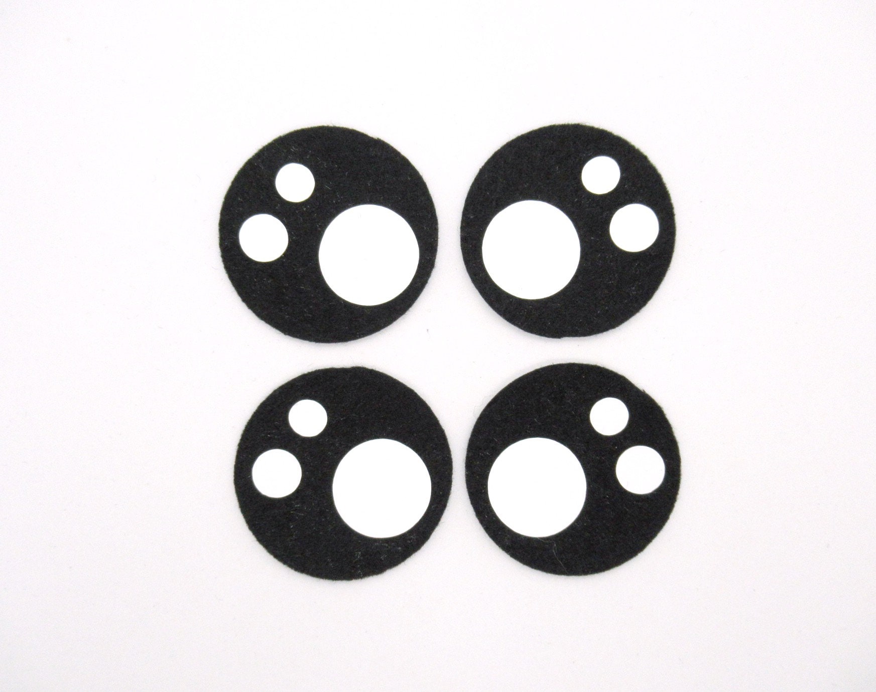 Black Adhesive Felt Circles; YYaaloa 1.5 Inch Black