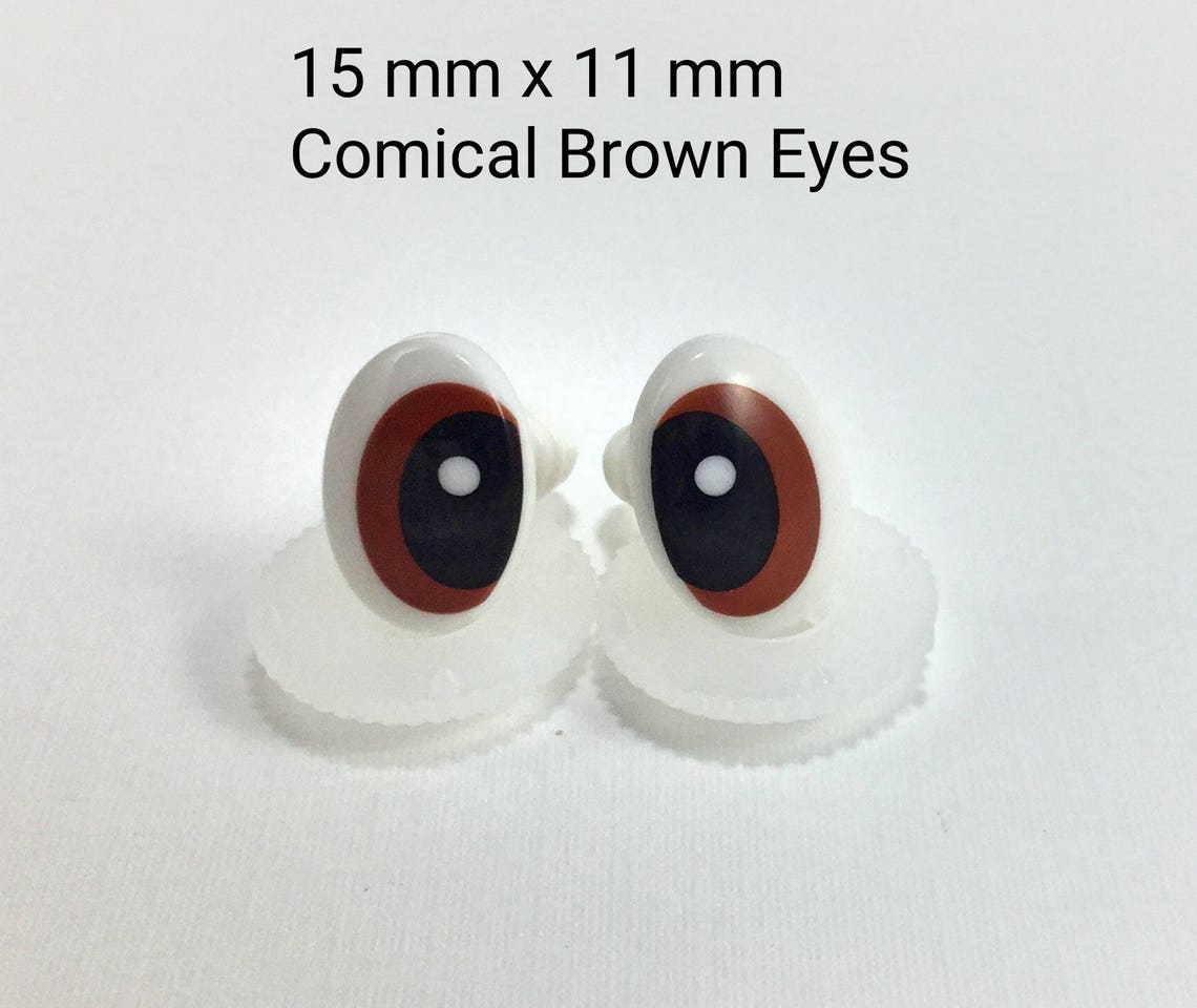 15mm X 11mm Safety Eyes 1 Pair Amigurumi Safety Eyes Etsy Canada