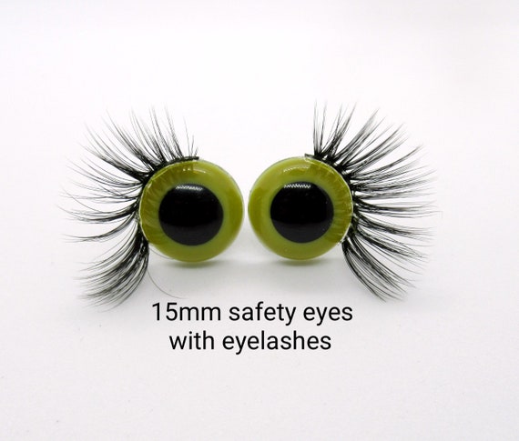 Safety Eyes With Eyelashes 15 Mm Green Safety Eyes Green Safety