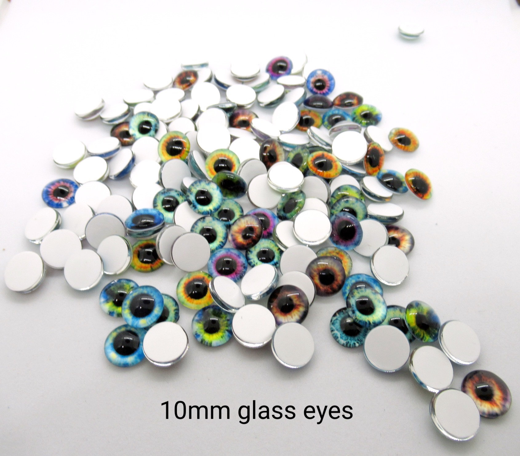 High Domed Side Glance Brown Human Glass Eyes – Handmade Glass Eyes