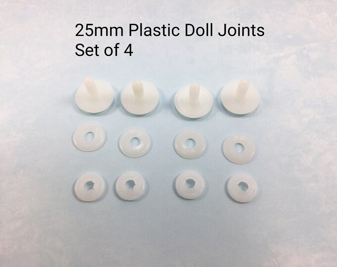 25mm Plastic Joints for Dolls/plush Animals/teddy Bears Set of 4 Doll