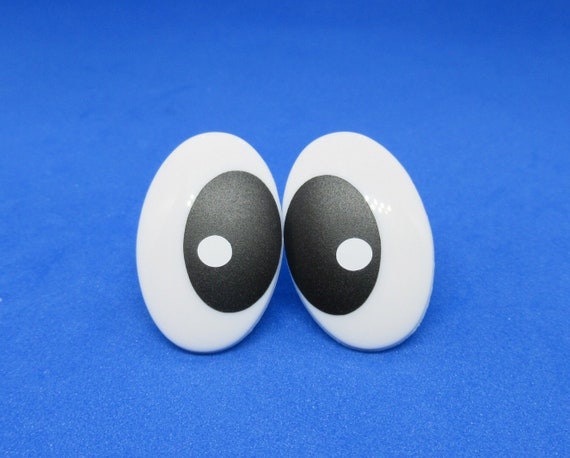 30mm X 20mm Plastic Oval Safety Eyes 1 Pair Puppet Eyes Plastic