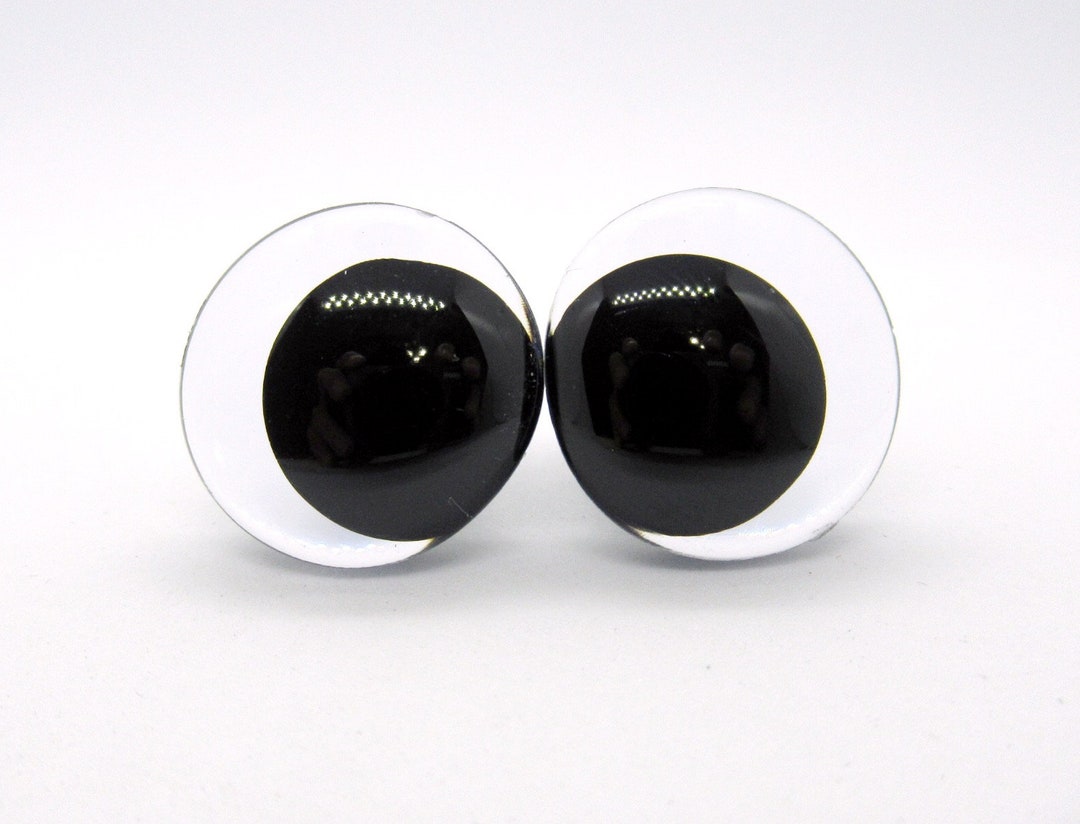 23mm off Set Pupil Safety Eyes 1 Pair of 3D Clear Eye Round Pupil