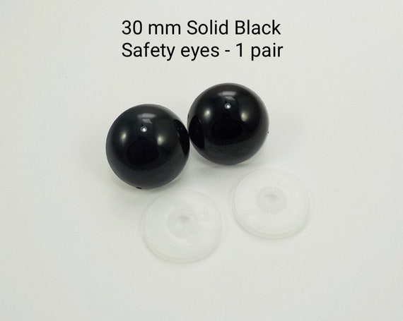 BLACK Safety Eyes, Available in 14 Different Sizes 4.5mm to 24mm Amigurumi Safety  Eyes, Teddy Bear Eyes, Craft Safety Eyes 
