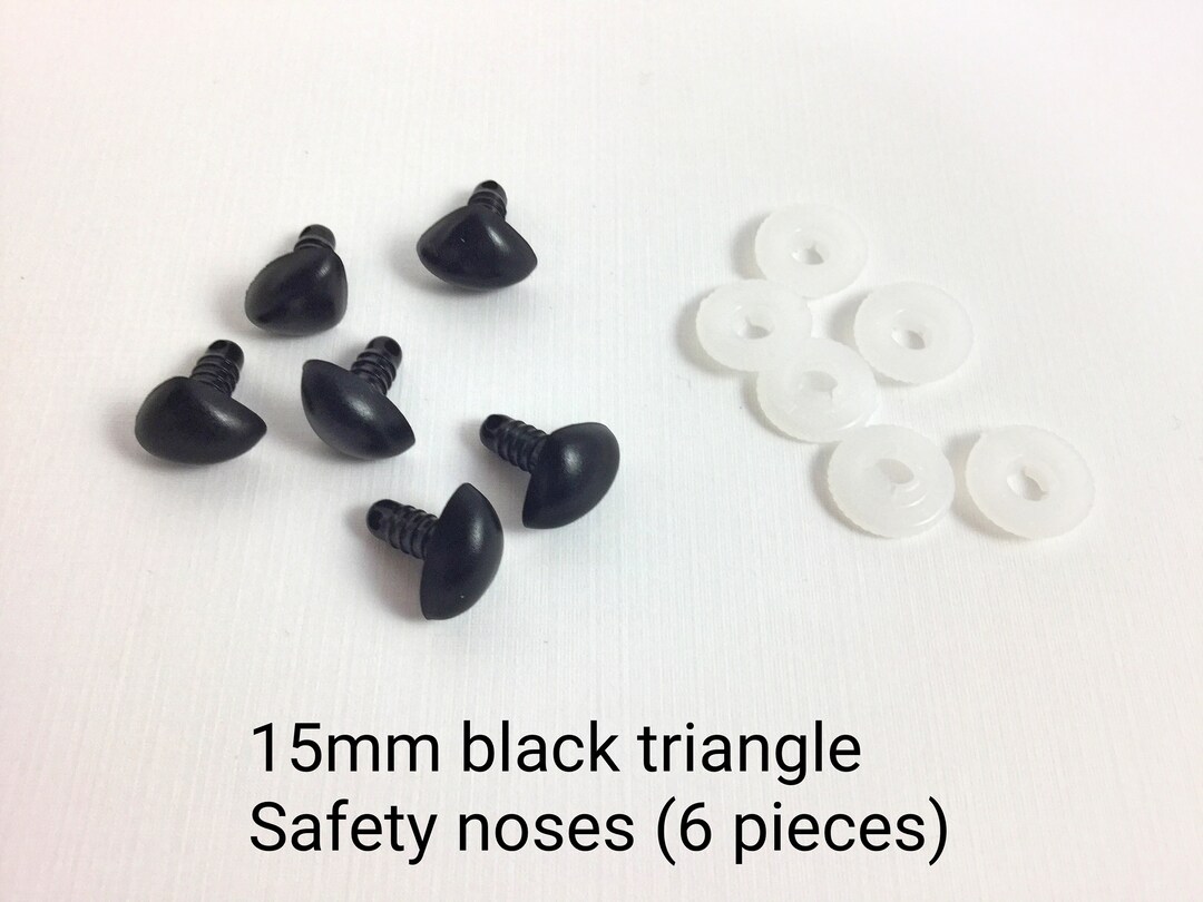 100PCS Safety Noses for Amigurumi, Plastic Animal Safety Noses with Washers  Doll Noses for Crochet Stuffed Animal Safety Noses for Puppet Plush Toy (5