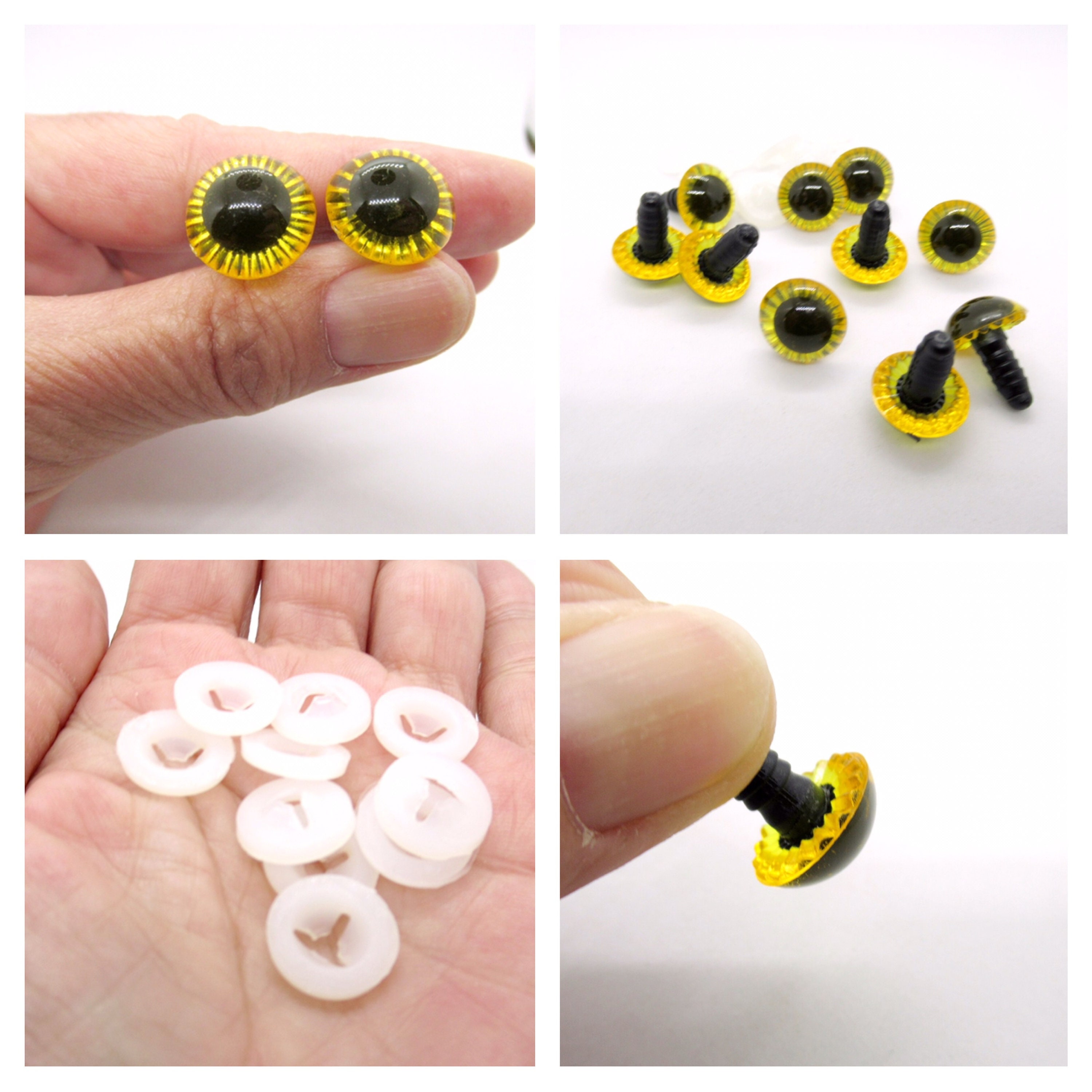 Safety Eyes for Toys - Black Plastic 5mm - 30mm EN71-3 & REACH - AMAZING  CRAFT