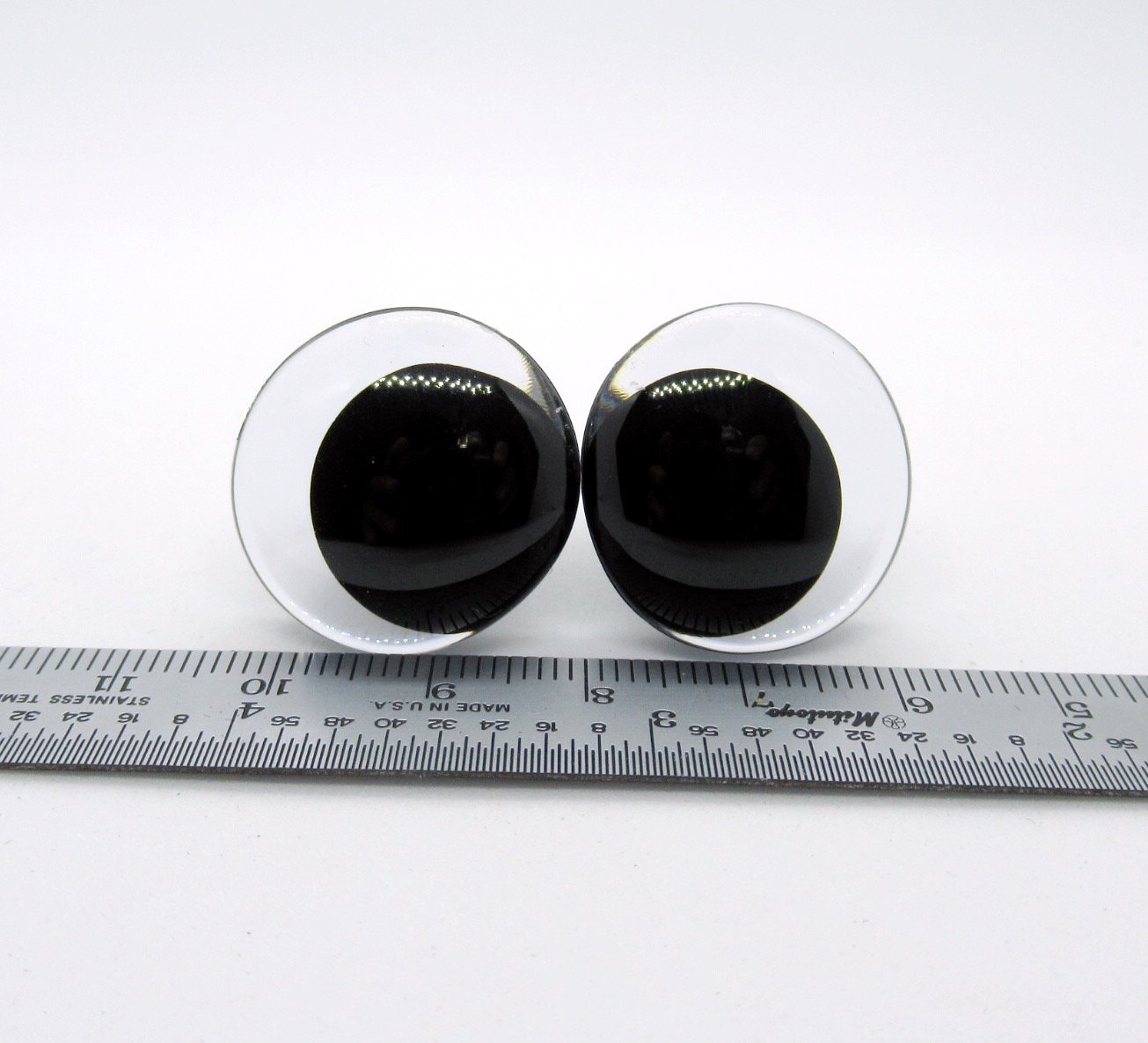 23mm off Set Pupil Safety Eyes 1 Pair of 3D Clear Eye Round Pupil Crescent  Eyes Plastic Animal Eye Teddy Bear Supplies Craft Eye 